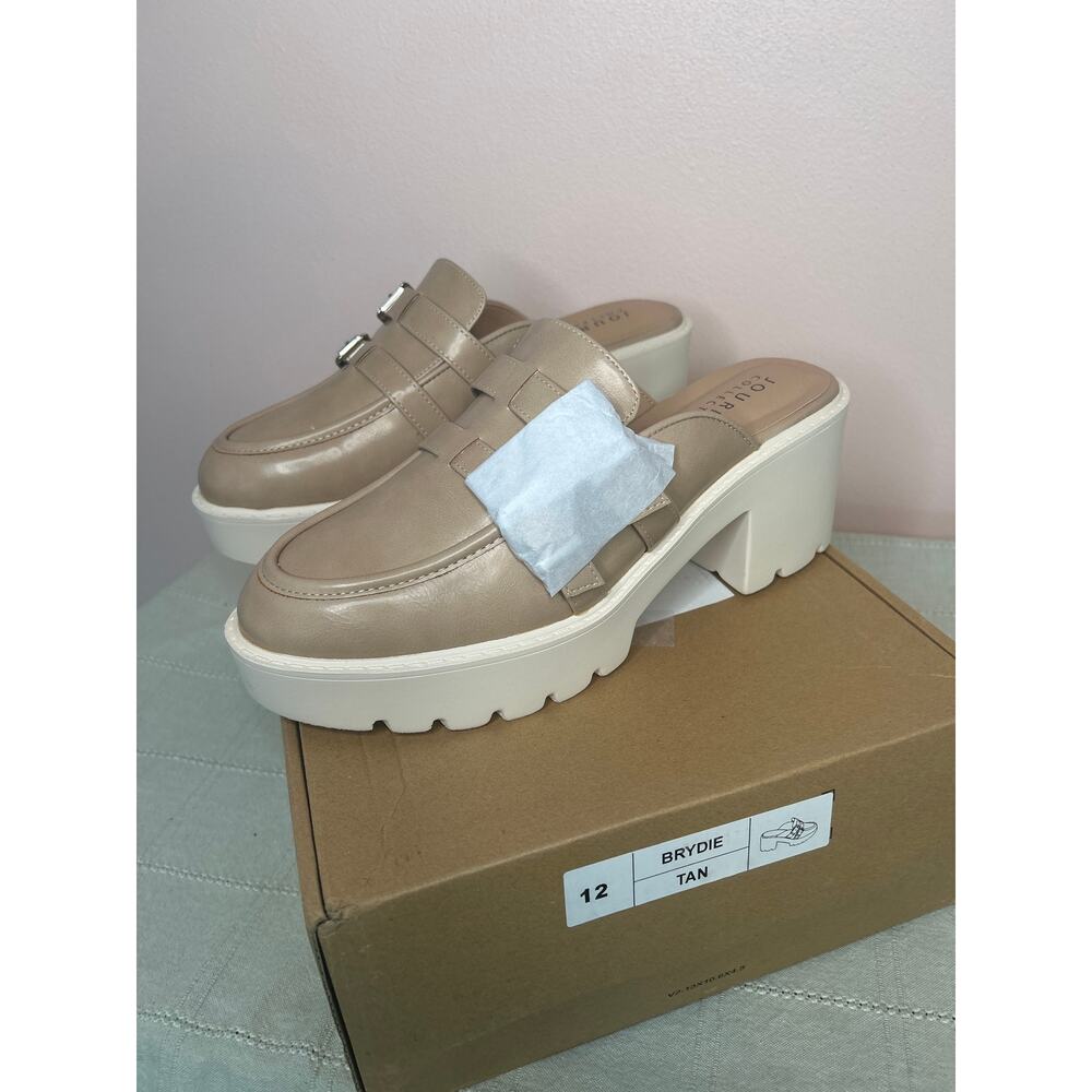Journee Collection Brydie Women's Tan Platform Mule Pump Tru Comfort Foam Sz 12 - Picture 4 of 14